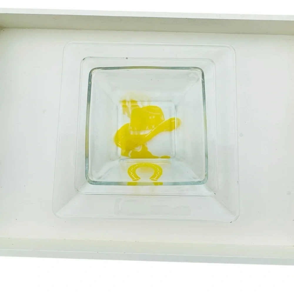Yellow Western Themed Glass Dinnerware Set